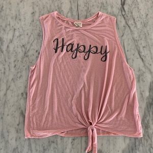 Dirtee Laundry Tank Top Sleeveless T Small Blush